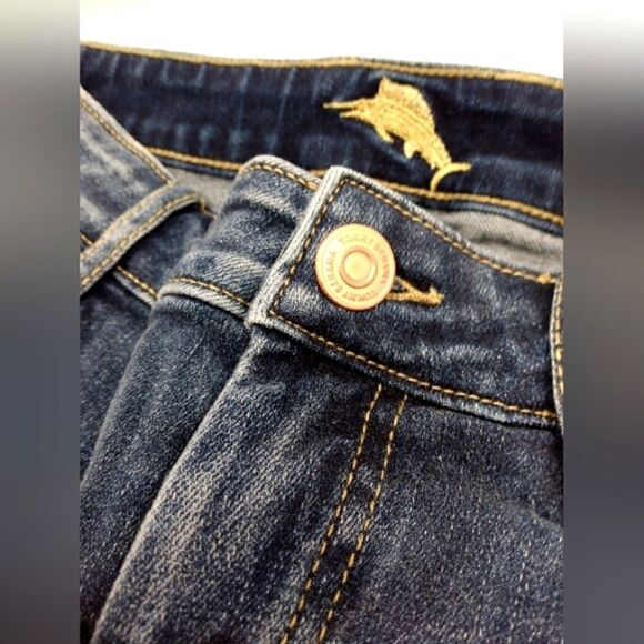 Tommy Bahama Boho Patchwork Vintage Boyfriend Slim Denim Jeans Pants Sz 26 - Picture 8 of 16